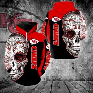 Kansas City Chiefs Skull Hoodie, NFL Hoodie