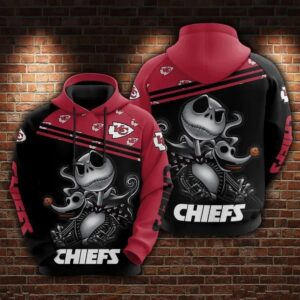 Kansas City Chiefs and Jack skellington 3D Hoodie, NFL Hoodie