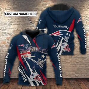 NFL New England Patriots Personalized 3D Hoodie 2, NFL Hoodie