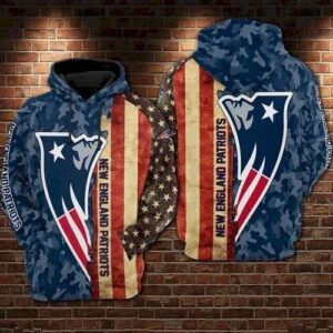 New England Patriots American Flag 3D Hoodie, NFL Hoodie