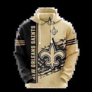 NFL New Orleans Saints Logo 3D Hoodie 11, NFL Hoodie