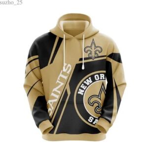NFL New Orleans Saints Logo 3D Hoodie 13, NFL Hoodie