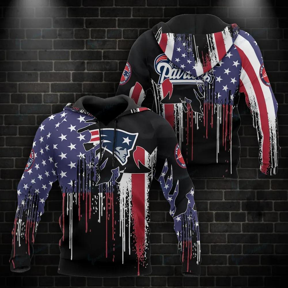 New England Patriots American Flag NFL 3D Hoodie, NFL Hoodie New England Patriots American Flag NFL 3D Hoodie, NFL Hoodie