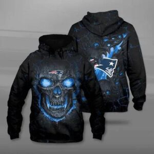 New England Patriots Big Skull New England New England – Hoodie 3D, NFL Hoodie