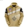 NFL New Orleans Saints Logo 3D Hoodie 14, NFL Hoodie