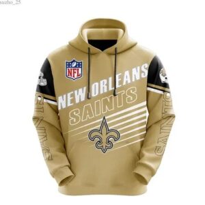 NFL New Orleans Saints Logo 3D Hoodie 14, NFL Hoodie