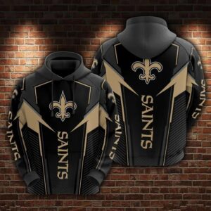 NFL New Orleans Saints Logo 3D Hoodie 6, NFL Hoodie