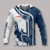 New England Patriots Fire Ball All Over Print Hoodie, NFL Hoodie