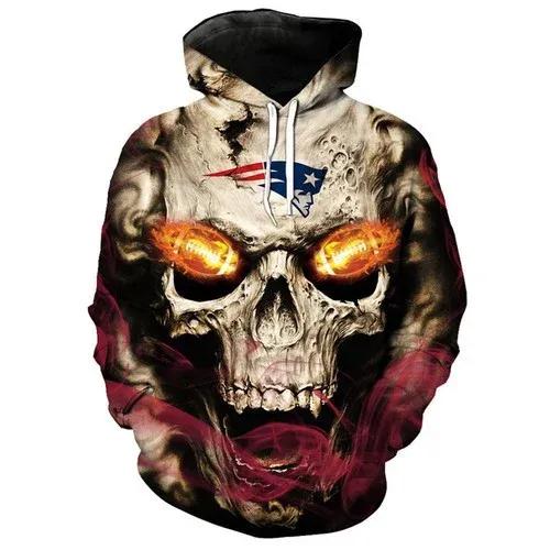 New England Patriots Fire In Skulls Eyes 3D Hoodie, NFL Hoodie New England Patriots Fire In Skulls Eyes 3D Hoodie, NFL Hoodie