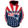 New England Patriots Flag 3D Hoodie, NFL Hoodie