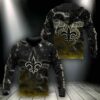 NFL New Orleans Saints Logo 3D Hoodie, NFL Hoodie