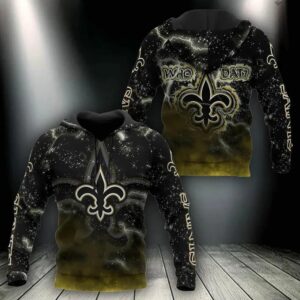 NFL New Orleans Saints Logo 3D Hoodie, NFL Hoodie