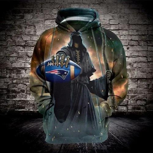 New England Patriots Grimm Reaper 3D Hoodie, NFL Hoodie New England Patriots Grimm Reaper 3D Hoodie, NFL Hoodie