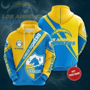 Personalized Los Angeles Chargers Football Custom Name – Hoodie 3D, NFL Hoodie