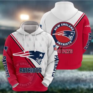 New England Patriots Logo 3D Hoodie, NFL Hoodie