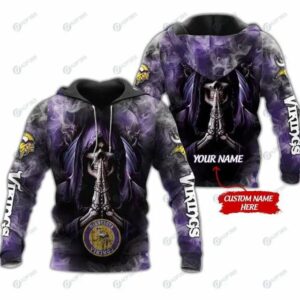 Personalized Minnesota Vikings Death 3D Hoodie, NFL Hoodie