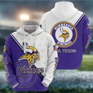 NFl Minnesota Vikings Logo 3D Hoodie 1, NFL Hoodie