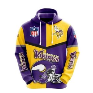 NFl Minnesota Vikings Logo 3D Hoodie 2, NFL Hoodie