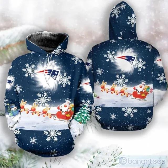 New England Patriots Santa Christmas 3D Hoodie, NFL Hoodie New England Patriots Santa Christmas 3D Hoodie, NFL Hoodie