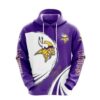 NFl Minnesota Vikings Logo 3D Hoodie 5, NFL Hoodie