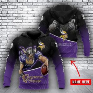 NFl Minnesota Vikings Personalized 3D Hoodie 2, NFL Hoodie