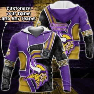 NFl Minnesota Vikings Personalized 3D Hoodie 3, NFL Hoodie