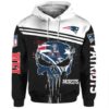 New England Patriots The Punisher Skull 3D Hoodie, NFL Hoodie