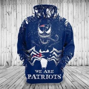 New England Patriots Venom Skull We Are Patriots 3D Hoodie, NFL Hoodie