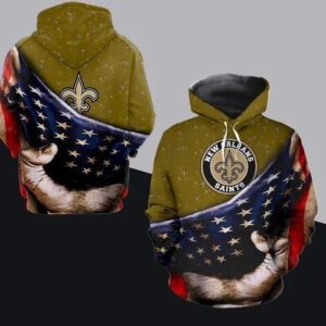 New Orleans Saints American Flag Anniversary 3D Hoodie, NFL Hoodie