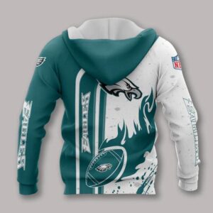 Philadelphia Eagles Fire Ball All Over Print Hoodie, NFL Hoodie