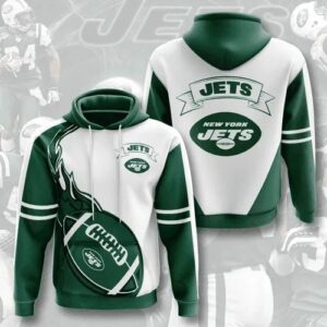NFL New York Jets Logo 3D Hoodie 3, NFL Hoodie