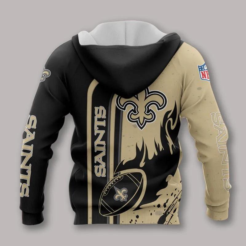 New Orleans Saints Fire Ball All Over Print Hoodie, NFL Hoodie New Orleans Saints Fire Ball All Over Print Hoodie, NFL Hoodie