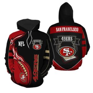 San Francisco 49ers 3D Hoodie 8, NFL Hoodie