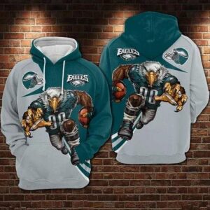 Philadelphia Eagles Mascot 3D Hoodie, NFL Hoodie