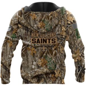 New Orleans Saints Realtree Hunting Camo 3D Hoodie, NFL Hoodie