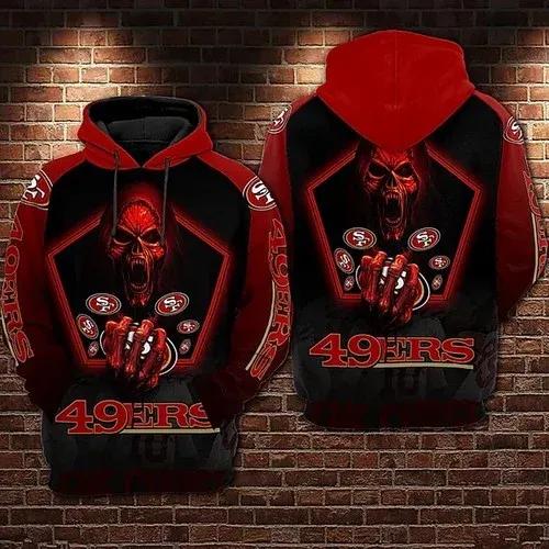 San Francisco 49ers Death 3D Hoodie, NFL Hoodie San Francisco 49ers Death 3D Hoodie, NFL Hoodie