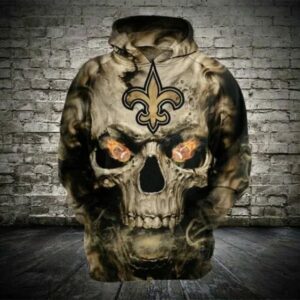 New Orleans Saints Skull NFL 3D Hoodie, NFL Hoodie