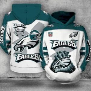 NFL Philadelphia Eagles Logo 3D Hoodie, NFL Hoodie