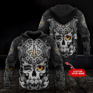 New Orleans Saints Skull Personalized 3D Hoodie, NFL Hoodie