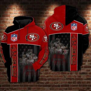 San Francisco 49ers Football Anniversary Flag 3D Hoodie, NFL Hoodie