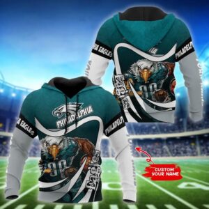 NFL Philadelphia Eagles Personalized 3D Hoodie 2, NFL Hoodie
