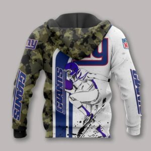 New York Giants Camo All Over Print Hoodie, NFL Hoodie