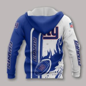 New York Giants Fire Ball All Over Print Hoodie, NFL Hoodie