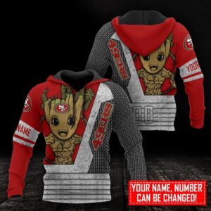 San Francisco 49ers Groot Personalized 3D Hoodie, NFL Hoodie