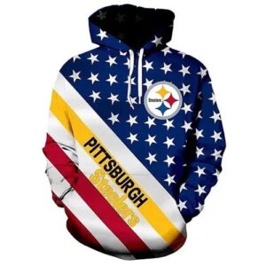 Pittsburgh Steelers American Flag Hoodie 3D, NFL Hoodie