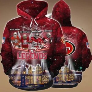 San Francisco 49ers Legends 3D Hoodie, NFL Hoodie
