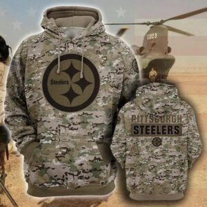 Pittsburgh Steelers Camo 3D Hoodie, NFL Hoodie