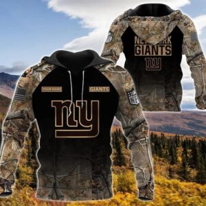 New York Giants Personalized Hunting Camo 3D Hoodie, NFL Hoodie