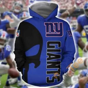 New York Giants Skull – Hoodie 3D, NFL Hoodie