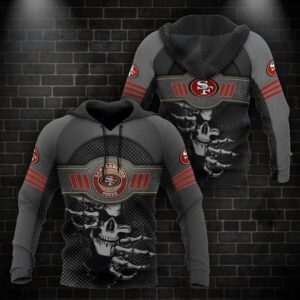 San Francisco 49ers Skull 3D Hoodie 2, NFL Hoodie